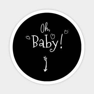 Oh Baby Cute Pregnancy Announcement Mother Mom Magnet